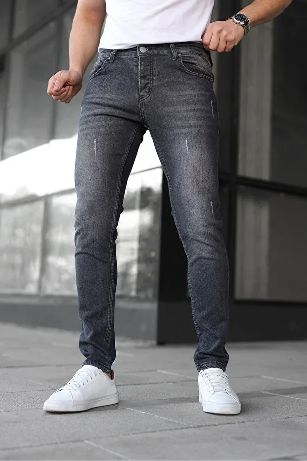 Men's Slim Fit Stretch Jeans Anthracite Nail