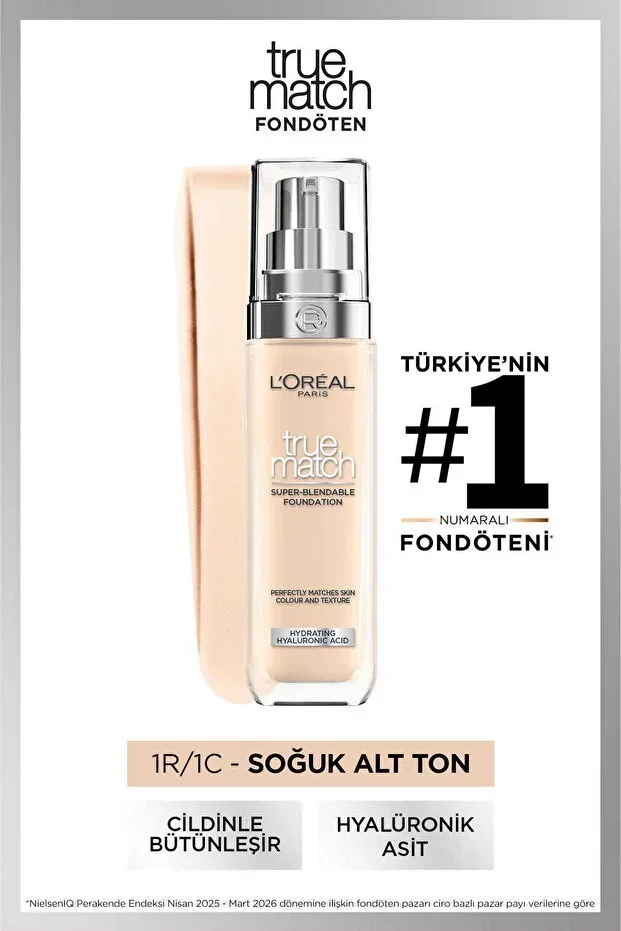 True Match Caring Foundation - 1R Cool Undertone