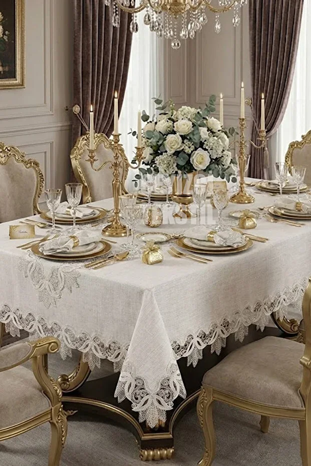 12 Person Tablecloth Set, Table Set 12 Person 26 Piece 160x220cm