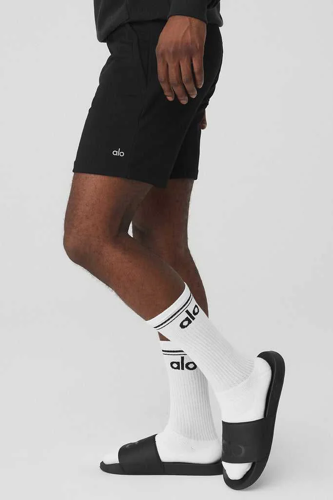 Alo Yoga Throwback Socks White Black | QVMKP-8069
