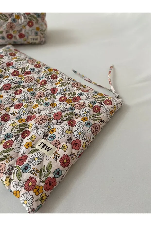 Spring flowers laptop sleeve-pencil case set (15-16 inch)
