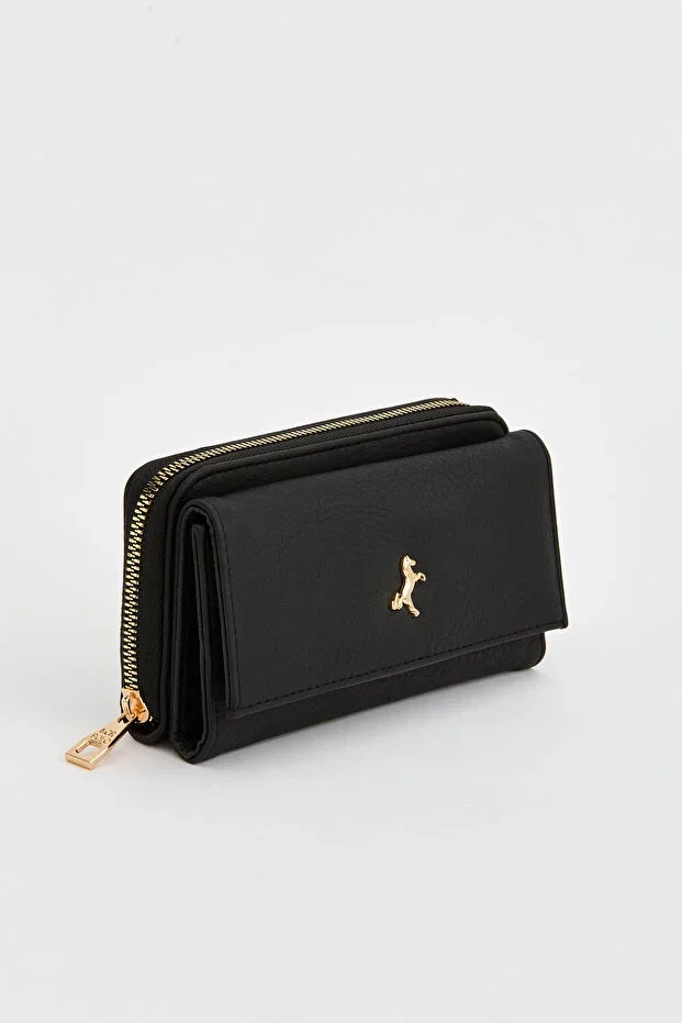 Women's Large Size Vegan Leather Soft Multi-Compartment Wallet with Ample Coin & Bill Slots Card Holder
