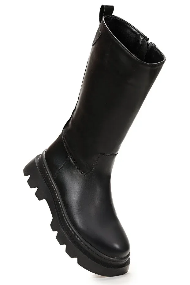 Metvay Long Zipper Girl Child Boot