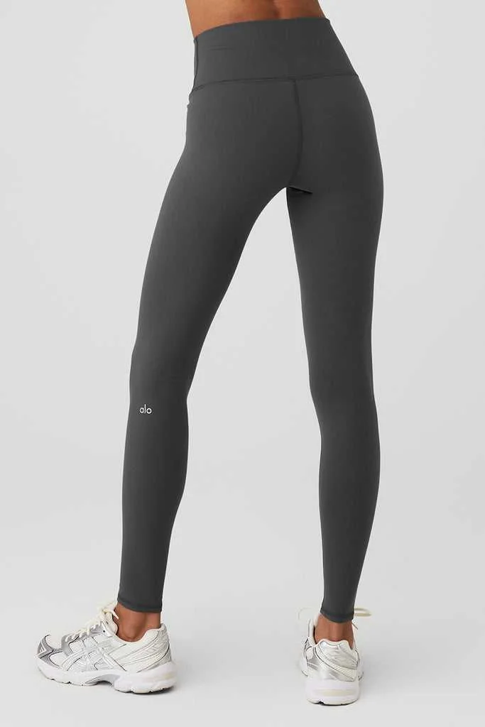 Alo Yoga Alo Yoga High-Waisted Airbrush Леггинсы Темно-серый | YPRGI-5970