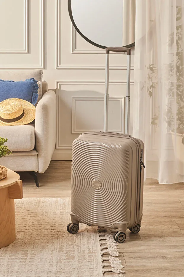 Container Vera Cabin Size Suitcase Beige 57*37*21 Cm