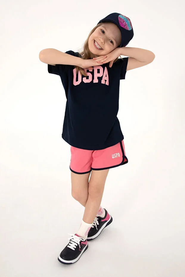 Girls Pink Regular Fit Knit Shorts 50306297-VR167
