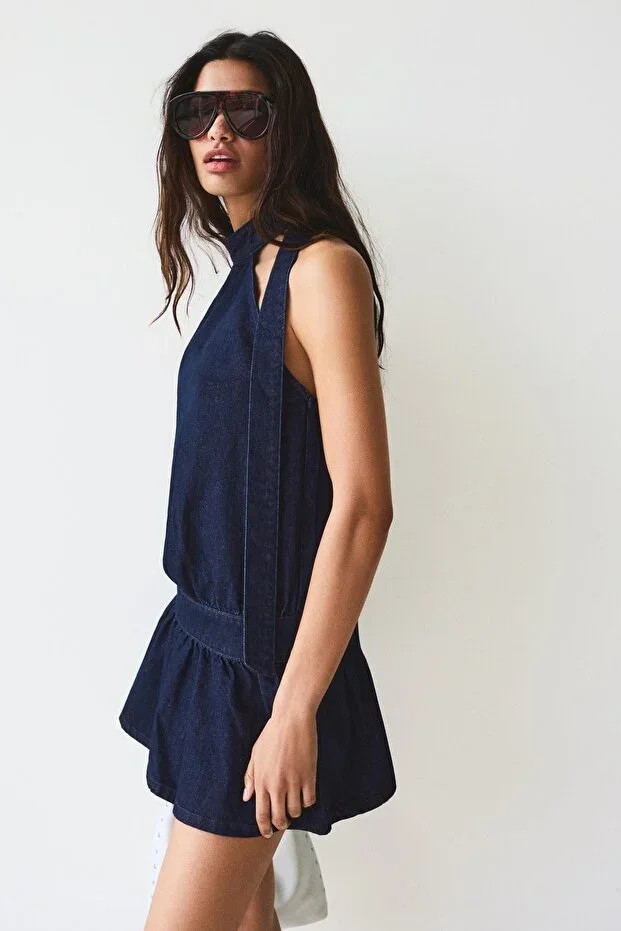Bershka Mini denim dress
