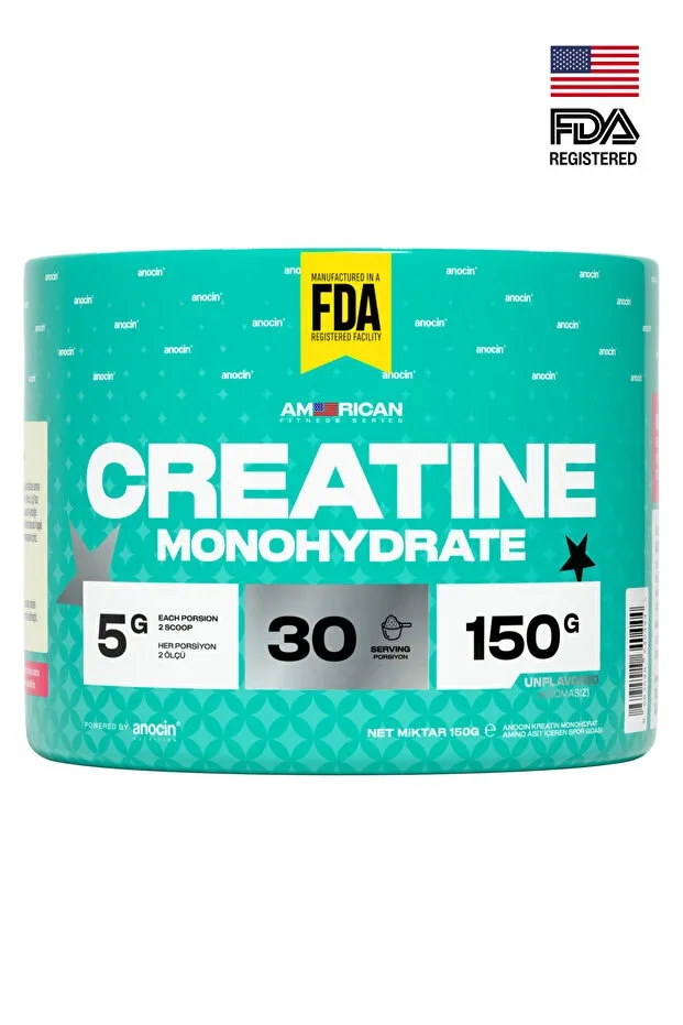 CREATINE - 150g - Creatine - Creatine Monohydrate UNSWEETENED UNSWEETENED - AMERICAN FITNESS SERIES