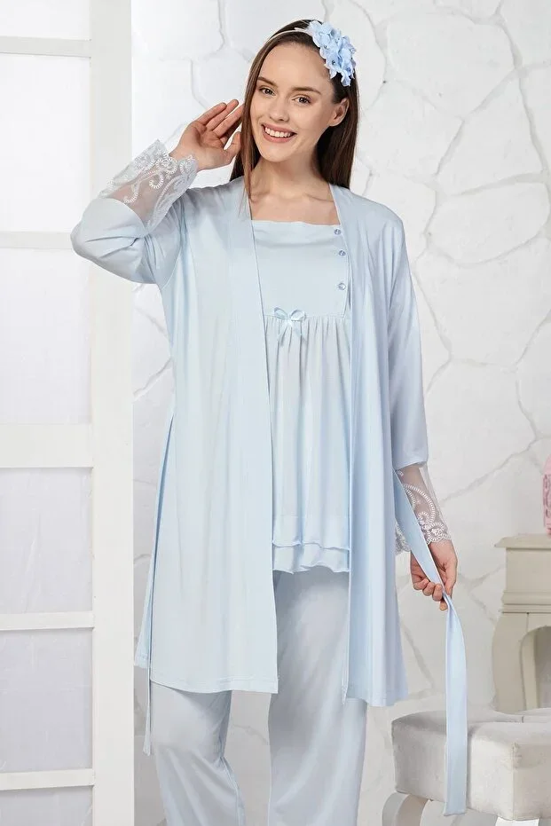 Maternity Pajama Set Blue