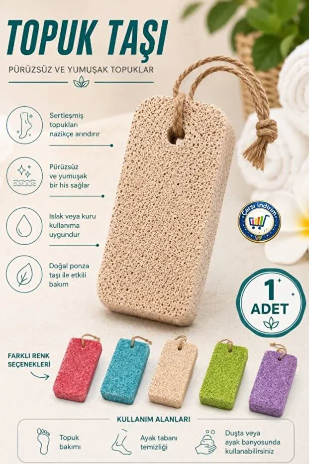 1 Pc Heel Stone Foot Care Natural Heel File Pumice Corn Pedicure Stone