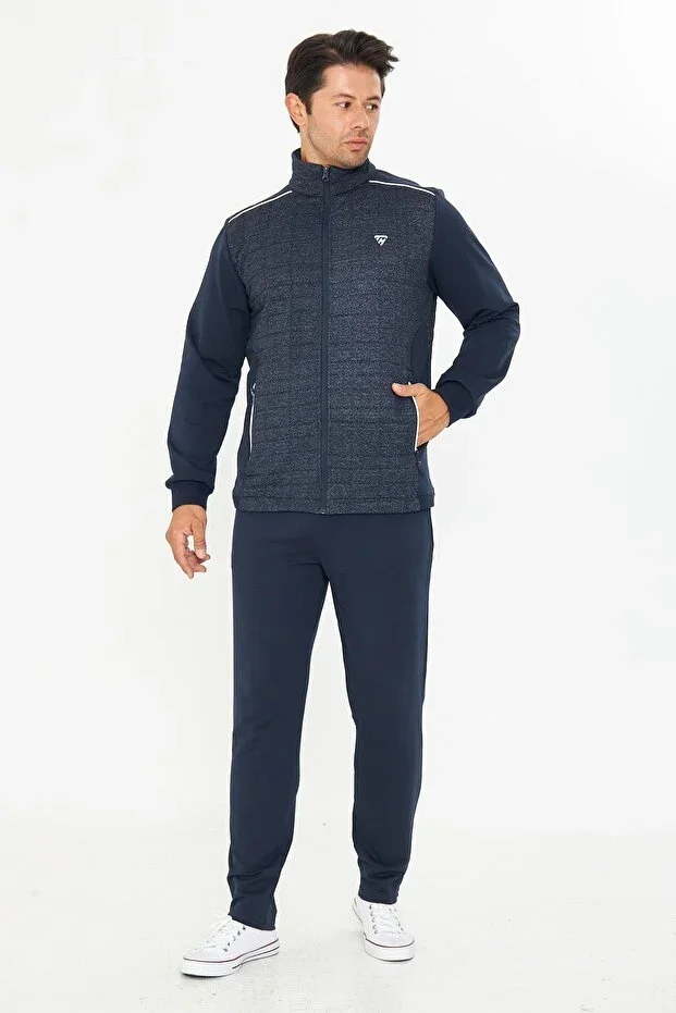 Men's Full Zip Tracksuit Navy Blue 5753-L