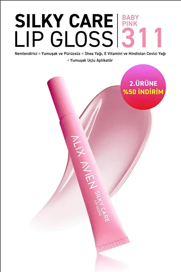 Full Appearance and Moisturizing Effect Lip Gloss - Silky Care Lipgloss 311 Baby Pink