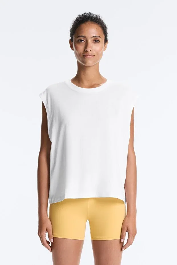 Oysho Cotton-blend Sleeveless T-shirt