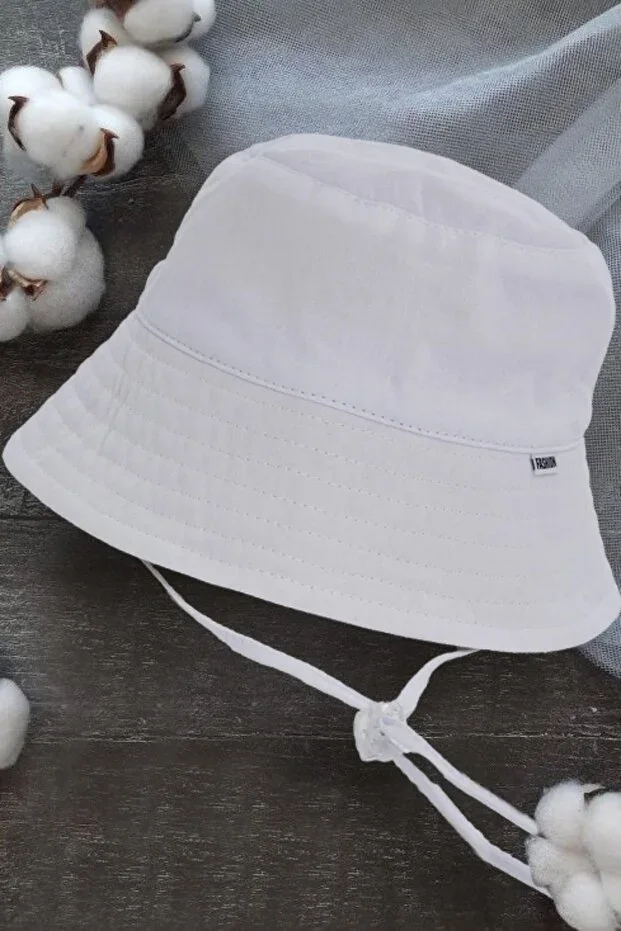 100% Cotton Tie-Back Fisherman Baby Hat 7034