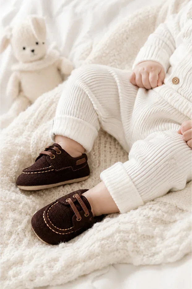 Non-Slip Sole Baby Loafer Shoes Cream Beige First Step and Stylish Baby Shoes