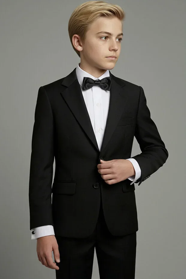 Boys 2 Piece Suit Slim Fit/No Shirt/No Bowtie