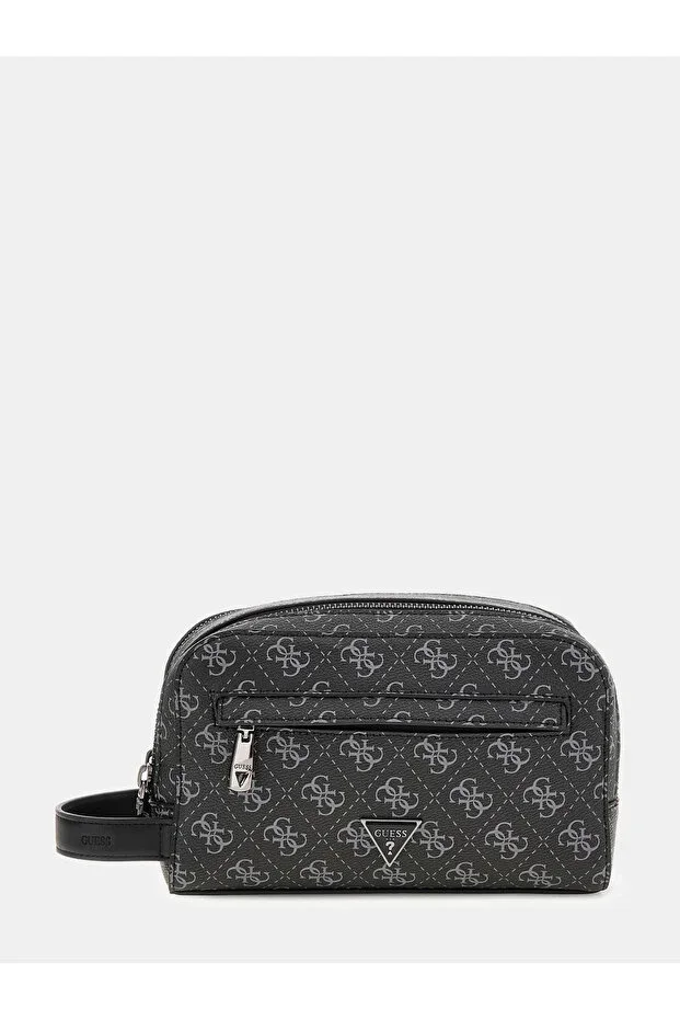 Men's Monogram Two Compartment Handbag - Black