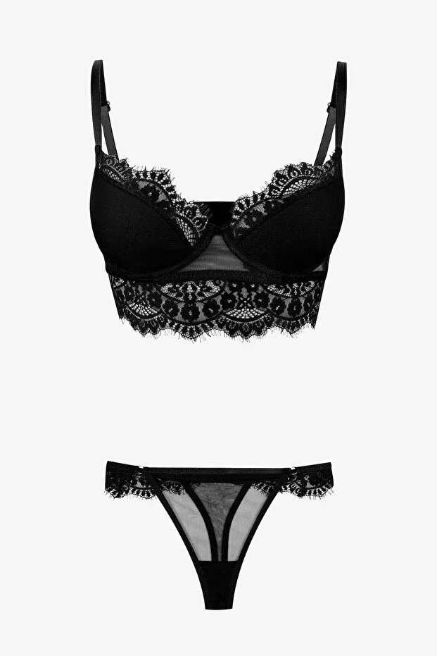 Lace Tulle Bra Set