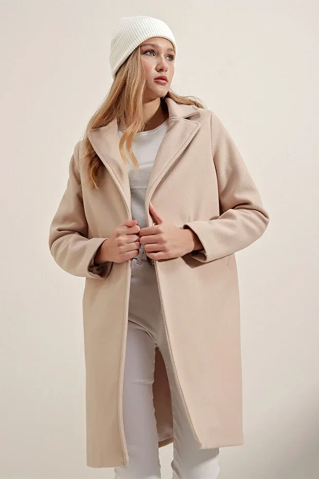 9085 Cashmere Coat - Beige