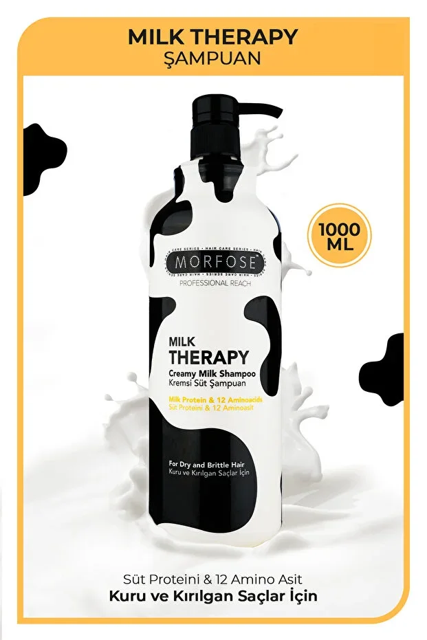 Milk Therapy Shampoo 1000 ml - Milk Protein, Repairing, Nourishing Effect