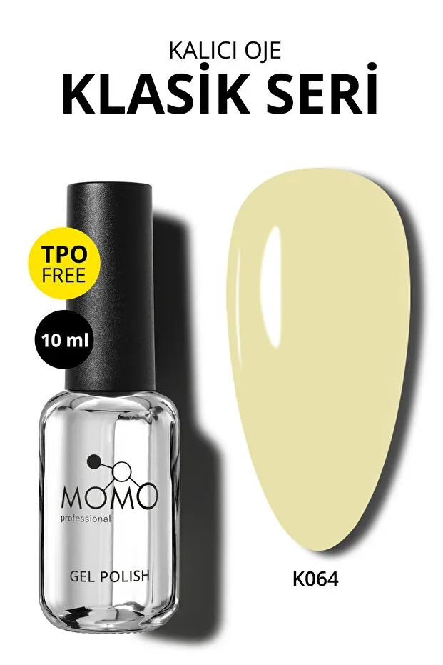 Permanent Nail Polish K064 Butter Yellow 10 ml