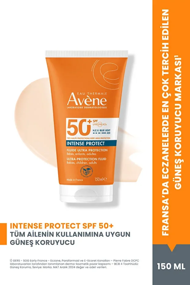 Avene Intense Protect SPF50+ High Protection Face & Body Sunscreen for Babies, Children & Adults 150ml