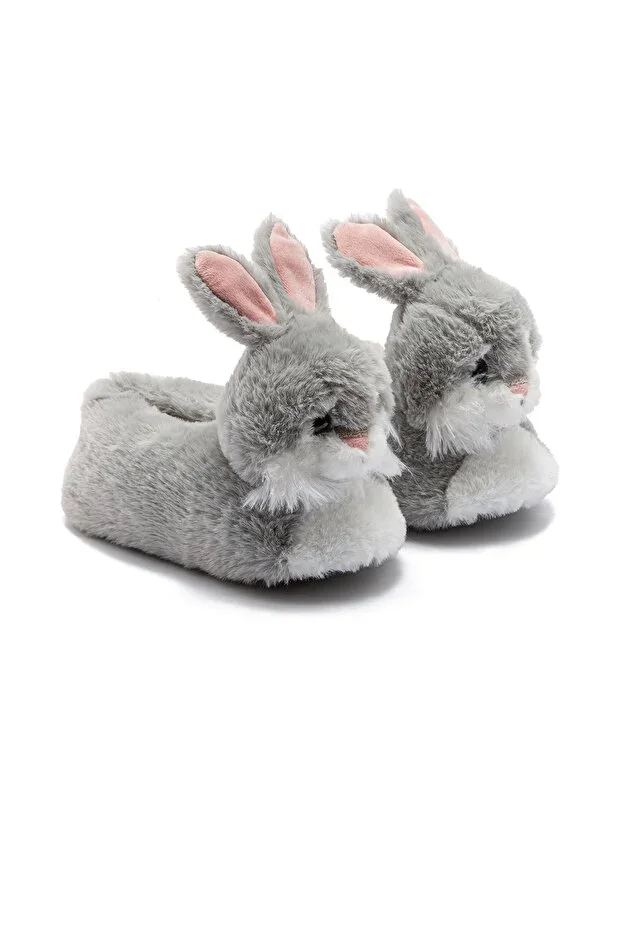 Rolly Children's Animal Slippers Grey 24/31