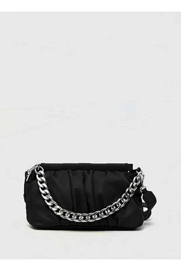 Black 17x9x33 Women's Leather Crossbody Bag AMYSILKY1001