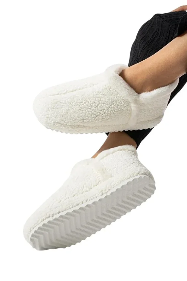 Women's Slippers | House Boots | House Shoes Eva Thick Light Non-Slip Sole WHITE