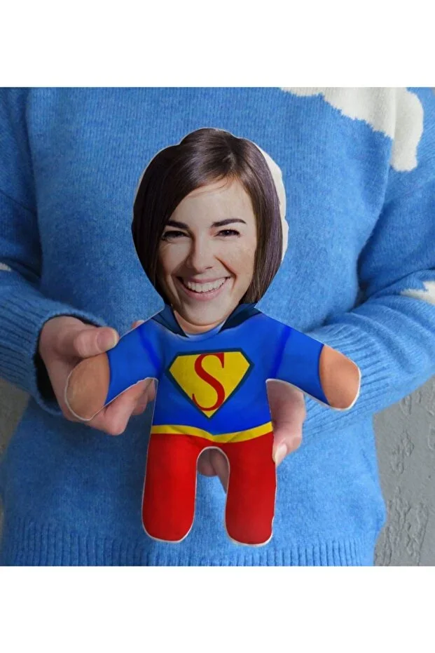 Bk Gift Personalized Photo Cloaked Woman Superhero Baby Pillow