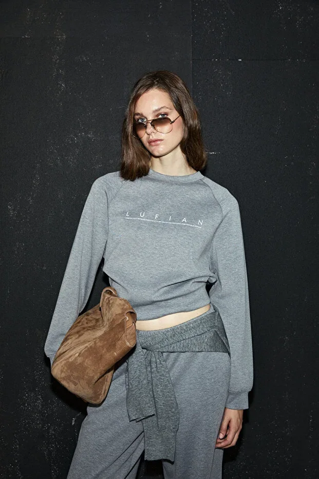 Adriana Women's Knit Sweatshirt Grey