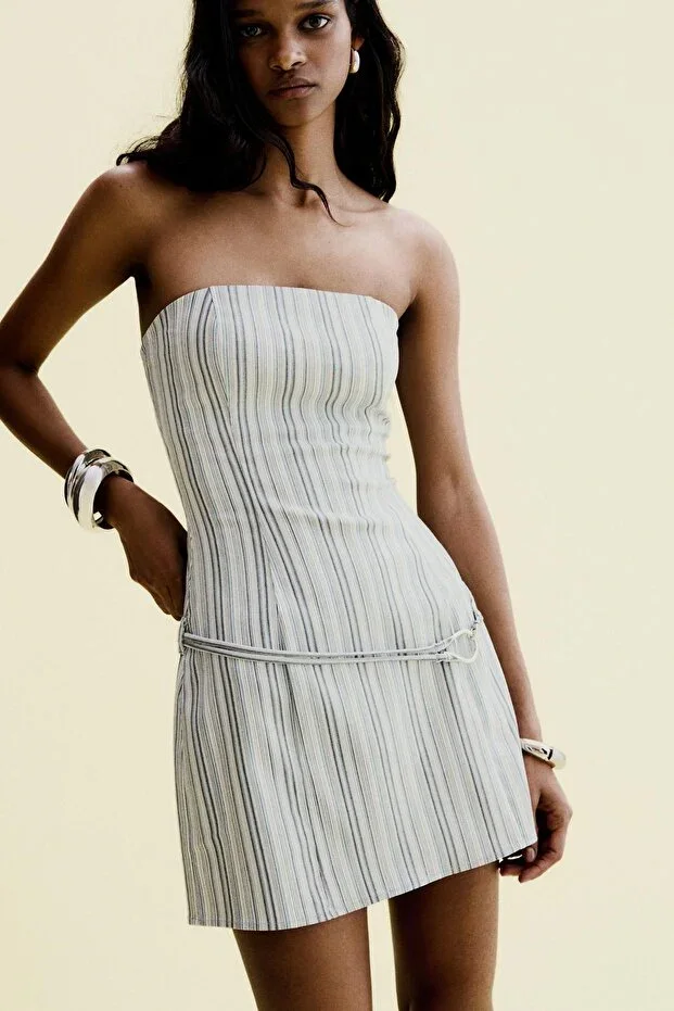 Bershka Bandeau Mini Dress