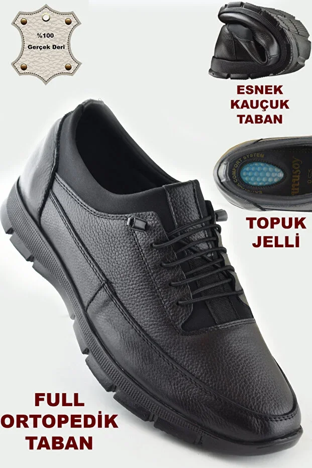 TAB325a Full Orthopedic Heel Massage Insole Men's Shoe Genuine Leather Seasonal Shoe