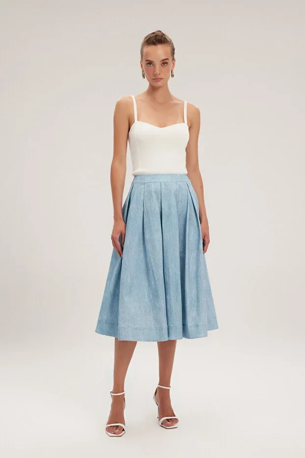 adL Pleated Long Skirt