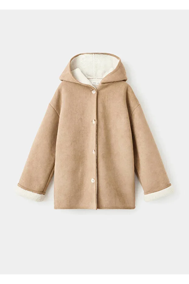 Faux fur hooded coat