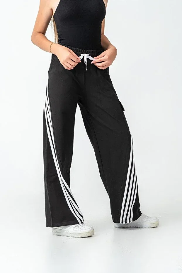 Girls' Wide Leg Pocket Comfortable Fit Jersey Sweatpants