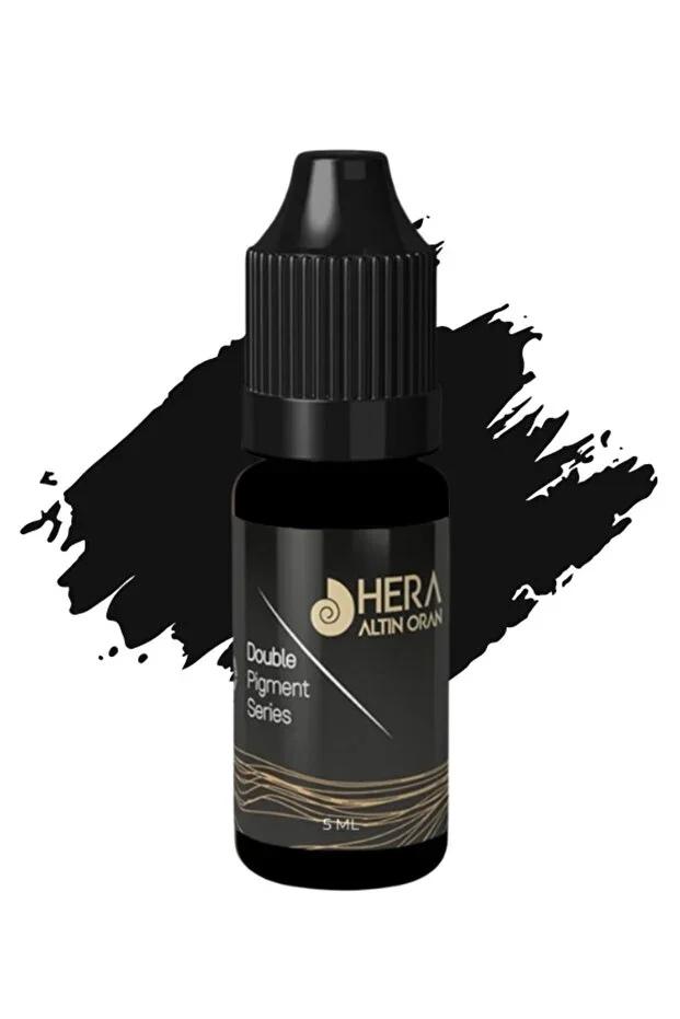 Hera Altın Oran 5ml Permanent Makeup Eyeliner Pigment (AMERICANO DOUBLE, SHINY BLACK)