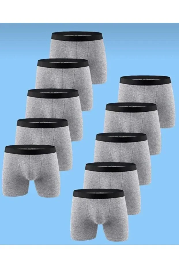 Boys' Stretch Grey Boxer 10 Pack