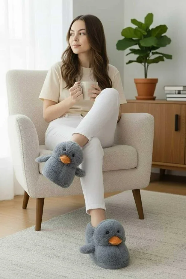Duck Figured Slipper Non-Slip Sole Warm House Boot