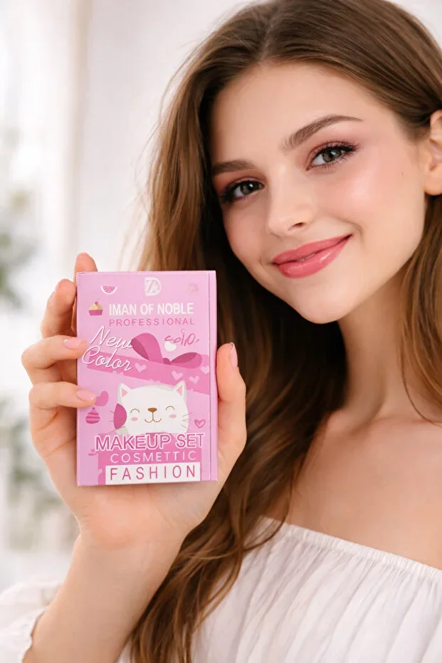 Makeup Palette - Makeup Set Shiny & Pastel Tones (21 Varieties) Book-shaped