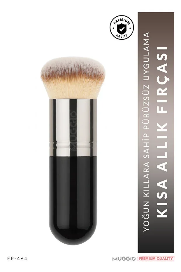 Short Blush and Powder Brush Premium Dense Bristles