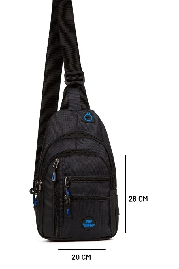 Unisex Waterproof Headphone USB Output Crossbody Bag Waist Shoulder and Chest Bag Daily Bodybag