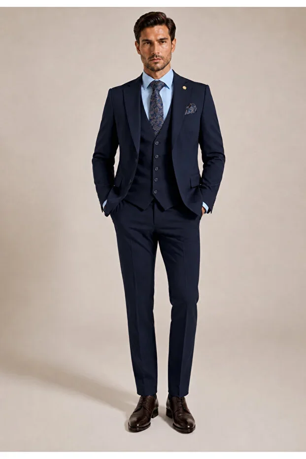 Men's 3-Piece Suit - Men's Blazer Pants Vest