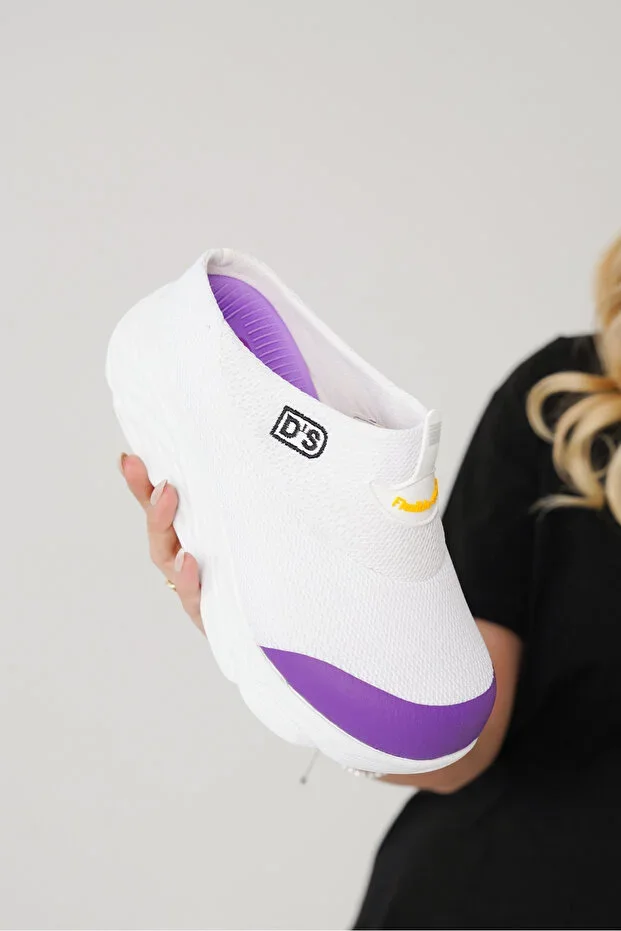 Women's White Platform Non-slip Orthopedic Mesh Clog Doctor Nurse Beautician Hospital Chef Slippers