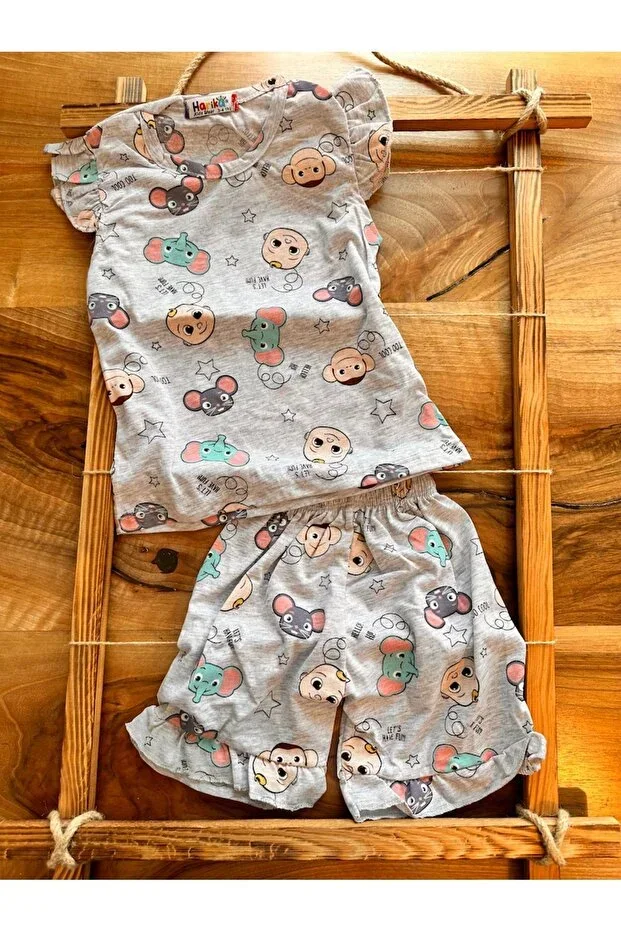 Baby and Elephant Head Summer Shorts Set