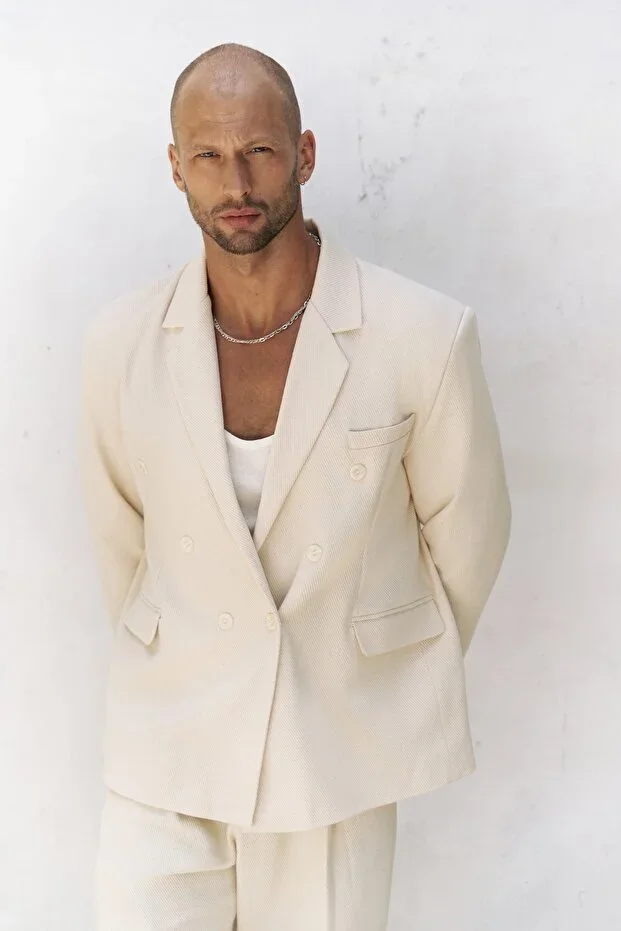 Ayyubay Naturel Men's Blazer Jacket