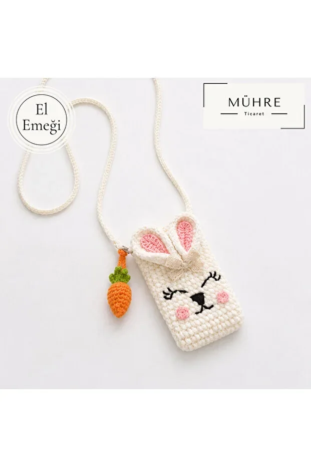 Carrot Charm Cute Crossbody Bag Shoulder Bag Handmade Amigurumi Girls Bag Gift