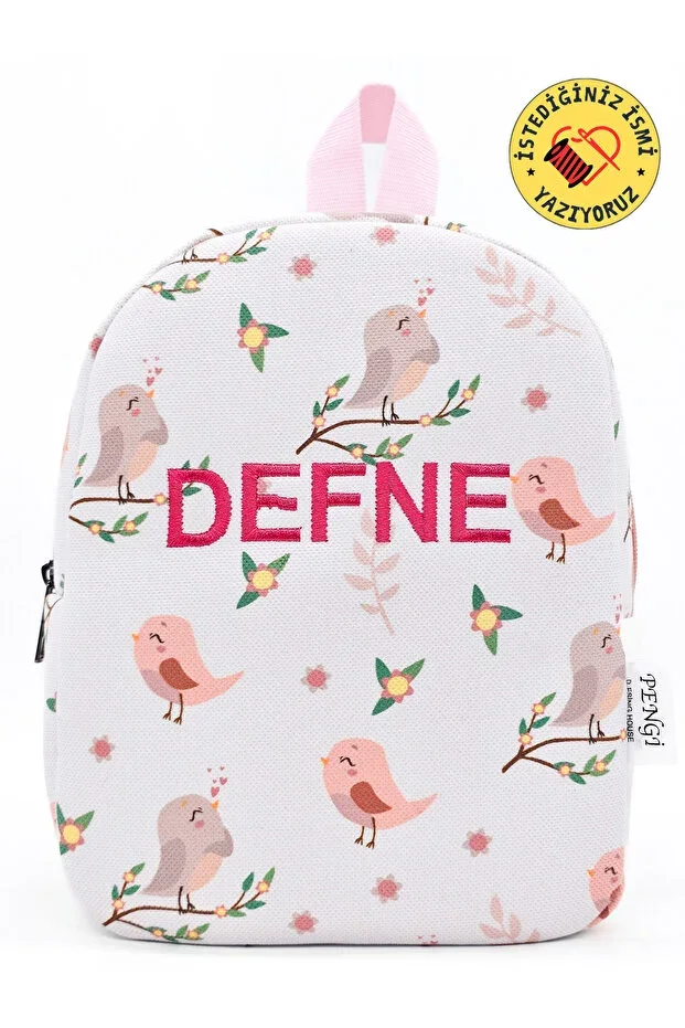 [ WE WRITE THE NAME YOU WANT WITH EMBROIDERY ] Little Sparrow 0-8 Years Children's Backpack, Nursery Bag, Kindergarten Bag