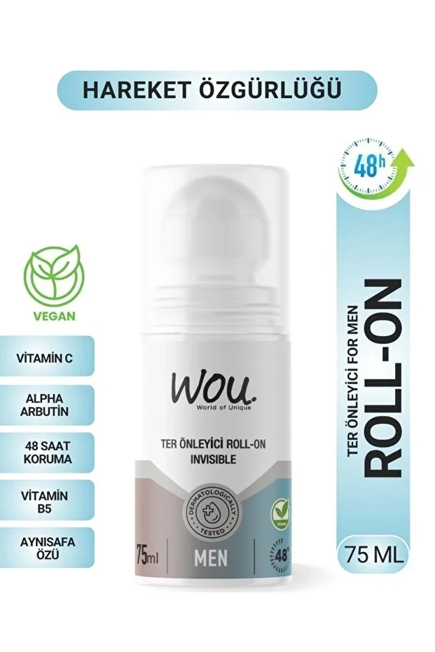 WOU World of Unique Anti-Perspirant Stain-Resistant Roll-On 75 ml Men