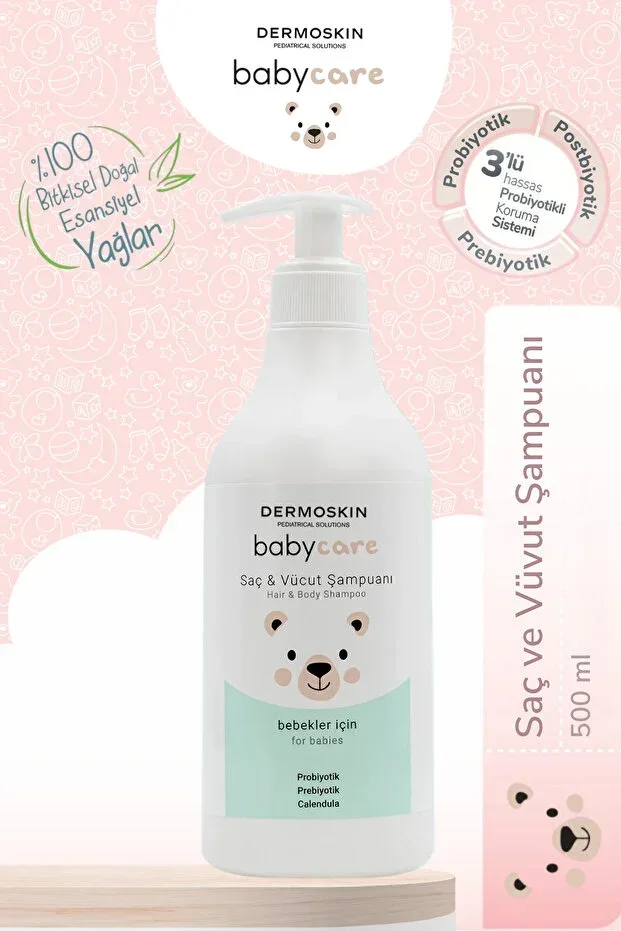 Herbal Baby Hair and Body Shampoo | Probiotic Protection System 500 ml
